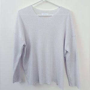 Oak + Fort white long sleeve top, size S
